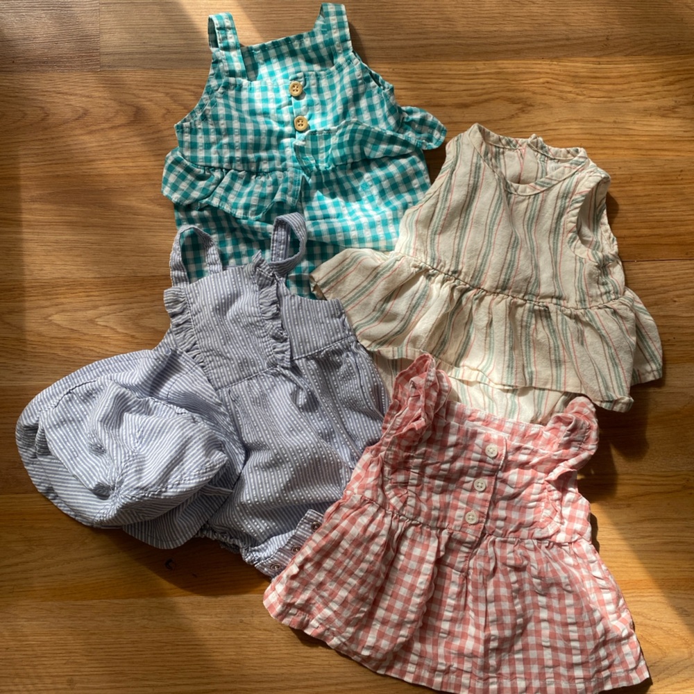 Lot of Baby Girl Dresses and Rompers